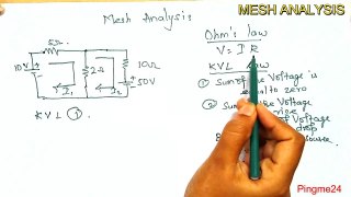 Circuit Theory Mesh Analysis