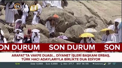 Hacı adayları Arafat'ta