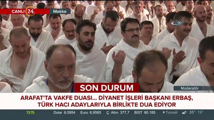 Hacı adayları Arafat'ta