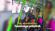 Bursa'da otobüste fenalaşan kadını şoför hastaneye yetiştirdi