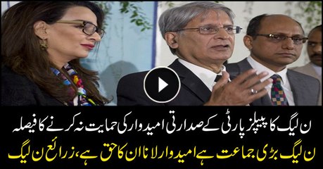 PML-N decides not to support PPP's candidate for President