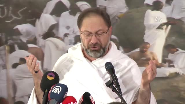 Diyanet İşleri Başkanı Prof. Dr. Erbaş, Arafat'ta Vakfe Duası Yaptı (3)