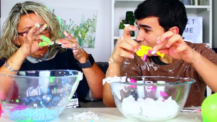 SLIME AVEC DES BALLONS AVEC MA MAMAN !! JustJonathan