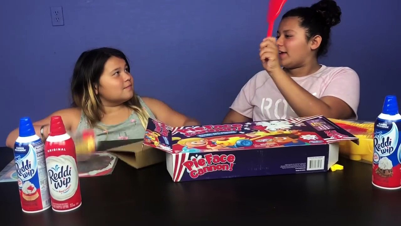 NEW PIE FACE GAME! PIE FACE CANNON CHALLENGE!