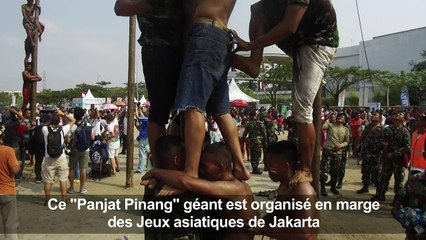 Un tournoi d'escalade de poteaux en marge des Jeux asiatiques