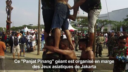 Un tournoi d'escalade de poteaux en marge des Jeux asiatiques