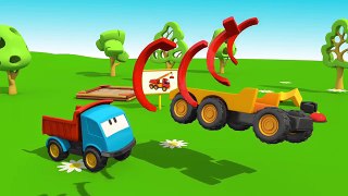 Leo the Truck & a crane. Cars games.