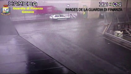 Images de vidéosurveillance de l'effondrement du pont de Gênes