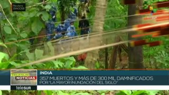 Lluvias monzónicas dejan 357 muertos y 300 mil damnificados en India