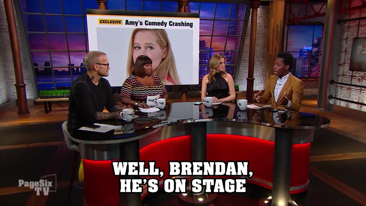EXCLUSIVE: "I Feel Pretty" star @AmySchumer stole the spotlight - literally - from up-and-coming comic @BrendanSagalow! #PageSixTV has the info on the interruption.