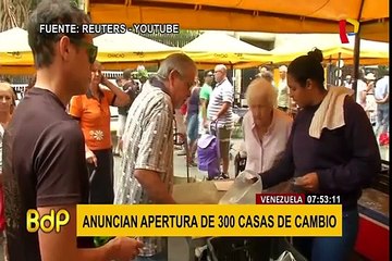 Venezuela anuncia apertura de casas de cambio ante llegada del "Bolívar soberano