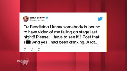 Yes, I had been drinking. A lot. #PageSixTV's got the story behind the epic fall of @BlakeShelton!