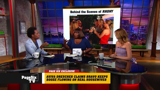 .@AvivaDrescher claims she was pressured by producers to drink a lot on #RHONY! But @Bethenny Frankel and @Andy Cohen are clapping back in epic fashion! #PageSixTV