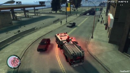 GTA IV - Firetruck Police Chase