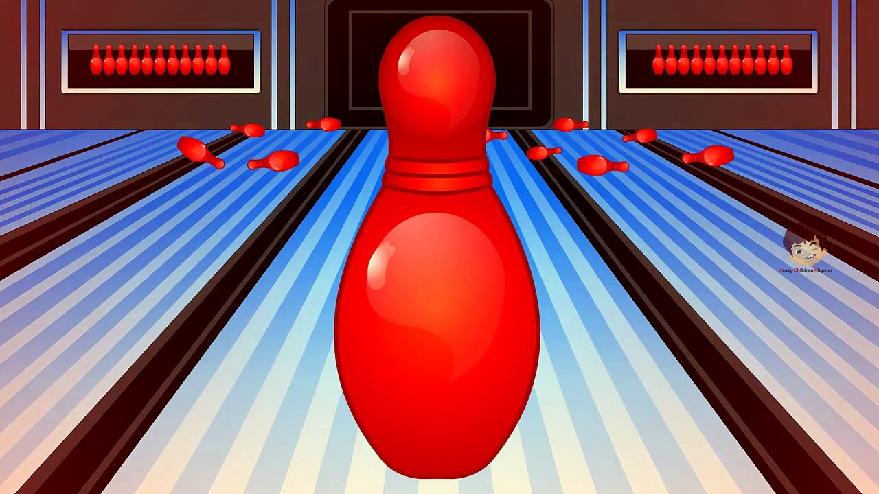 Learn colors with colors bowling game Nursery children learn colors videos kids Learning V