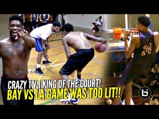 OSN KILLS IT in CRAZY 1 V 1 King of The Court!! Bay vs LA Game Was CRAZY!!! Mobley Bros SHOW OUT!!