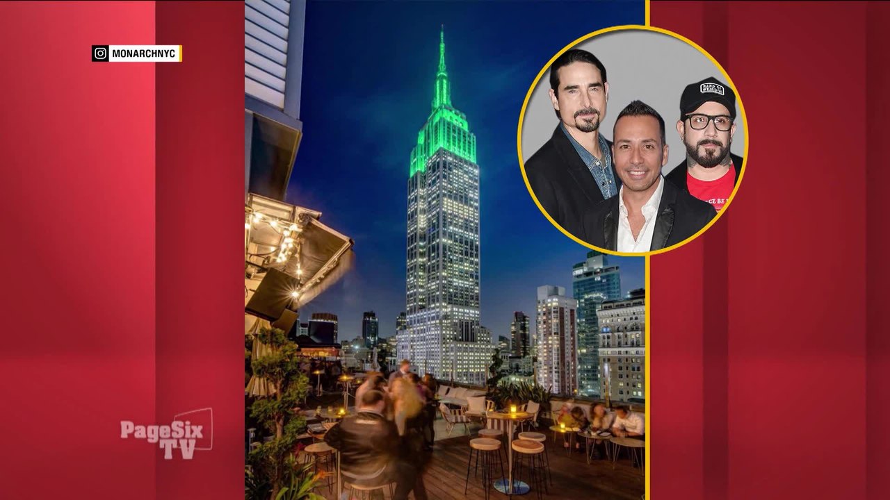 Backstreet's back - in NYC! @BackstreetBoys Howie, A.J. and Kevin were spotted out on the town at a rooftop bar in the Big Apple! The larger than life sighting is on today's #PageSixTV!