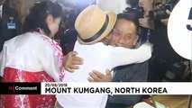لذت آغوش والدین پس از شصت سال، دیدار خانواده‌های جدا شدۀ دو کره