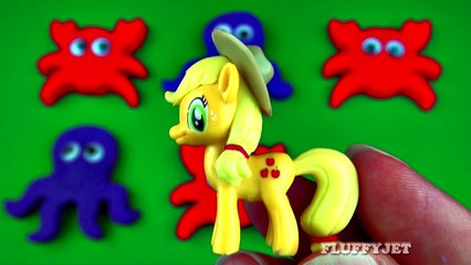 Play Doh Surprise Eggs Sea Creatures Spongebob Minecraft Toy Story My Little Pony Disney F