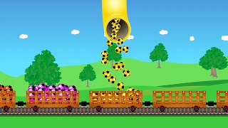 Learn Colors With Mcqueen Train And Soccer Balls Kids Video