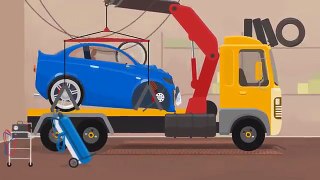 Dr McWheelie & a blue car. Cartoons for children.