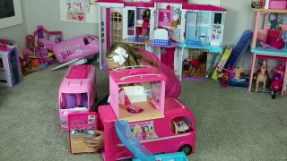 NEW Barbie Dream Camper vs Old Barbie Pop Up Camper Toy Comparision