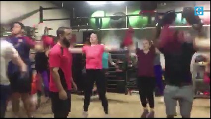 Treino de boxe em academia