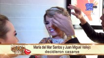 María del Mar Santos minutos antes de casarse con Juan Miguel Vallejo
