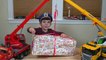 Playing with Bruder Toy Trucks Unboxing Police Vehicles Surprise Box with Cranes