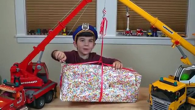 Playing with Bruder Toy Trucks Unboxing Police Vehicles Surprise Box with Cranes