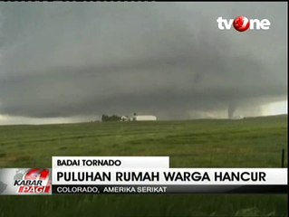 Puluhan Rumah Warga Hancur Terhempas Badai Tornado