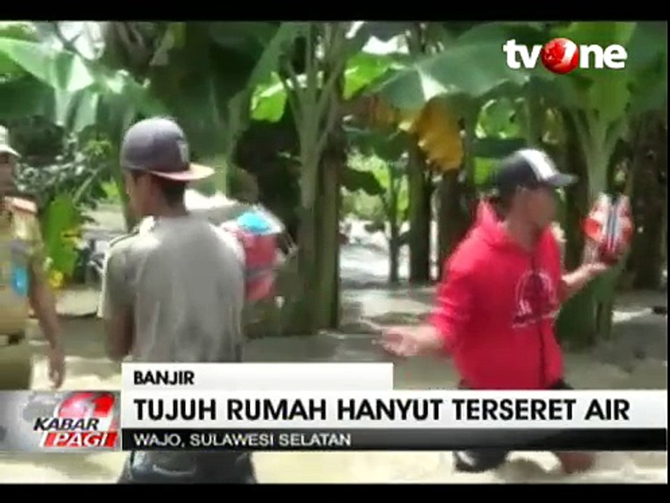 Tujuh Rumah Warga Hanyut Terseret Banjir