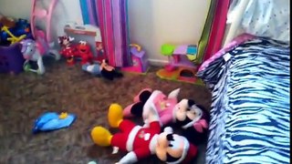High Functioning Autistic Girl lines up her toys