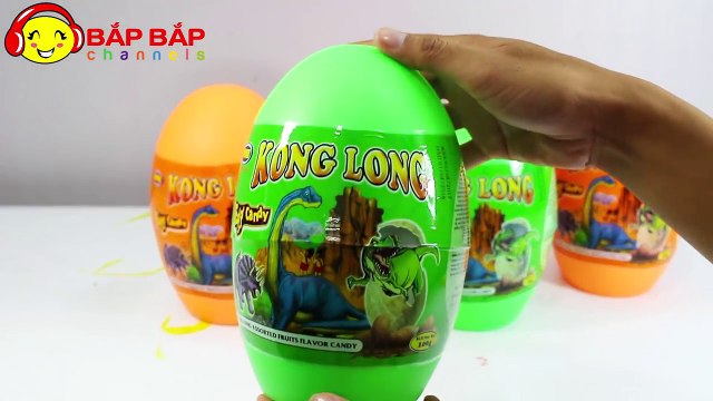 Bóc trứng khủng long học màu sắc – Gia đình ngón tay trứng khủng long Dinosaur Eggs Learn