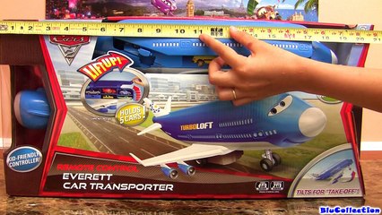 Cars 2 Turbo Loft Plane Everett Jumbo Jet Airplane Transporter Disney Aviões Review by Blu