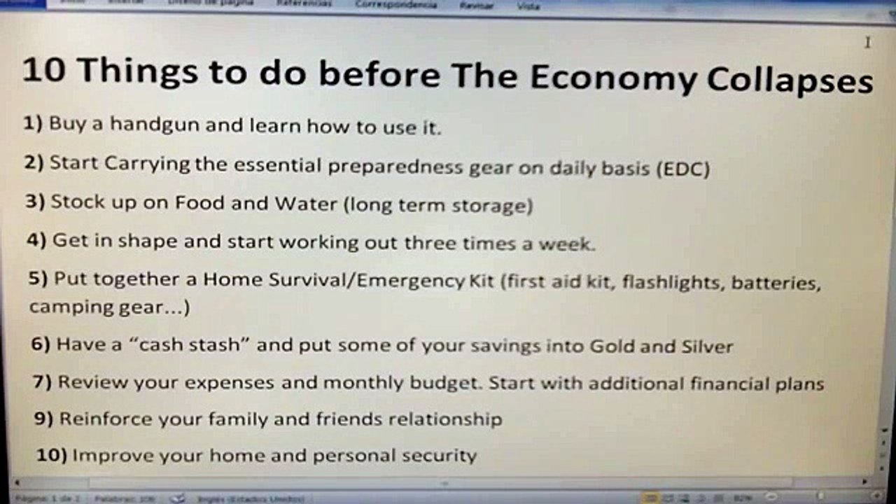 10 Things to do before The Economy Collapses