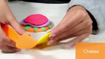 PlayDoh Food Burger | How To Make Play doh Food Burger With Playdough