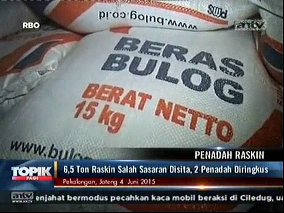 Dua Penadah 6,5 Ton Raskin Diringkus Polisi