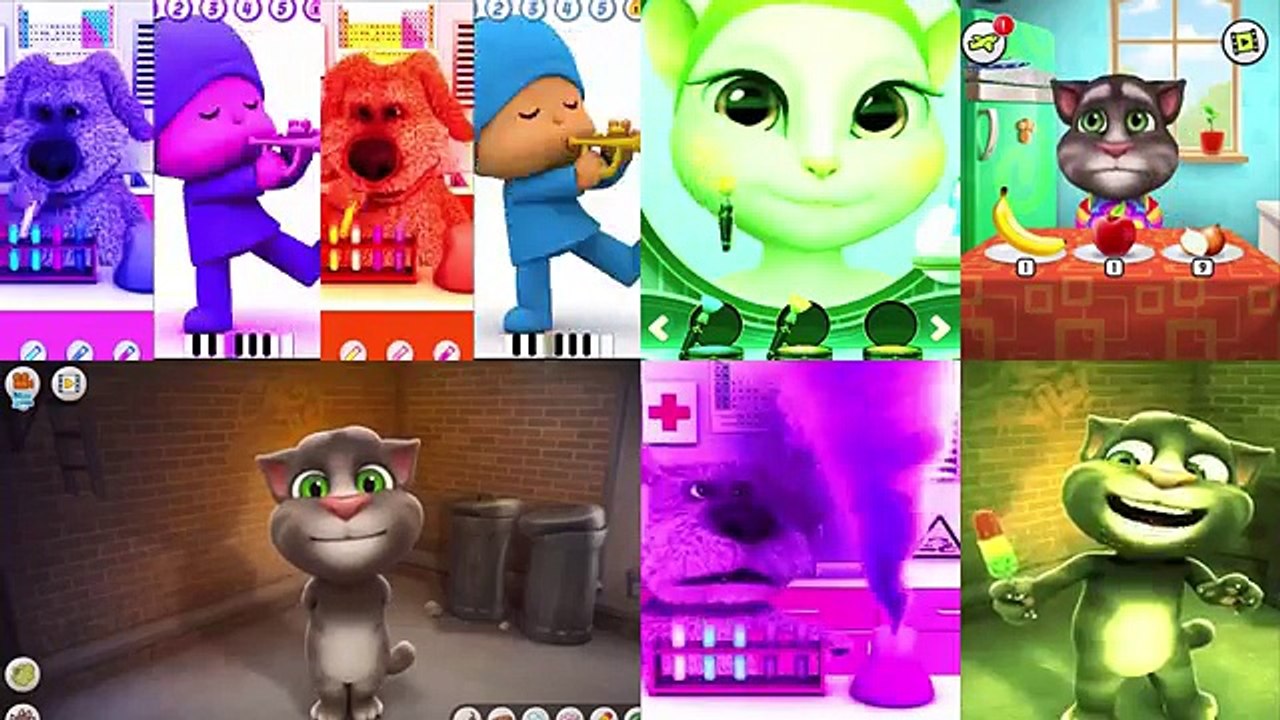 Talking Friends Tom, Angela, Ben, Ginger, Pocoyo Colors Video for kids Youtube Kids