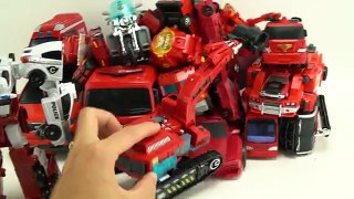 HelloCarbot Red Car Robot Transformers Tobot, Excavator, truck, cranes, boat #трансформеры