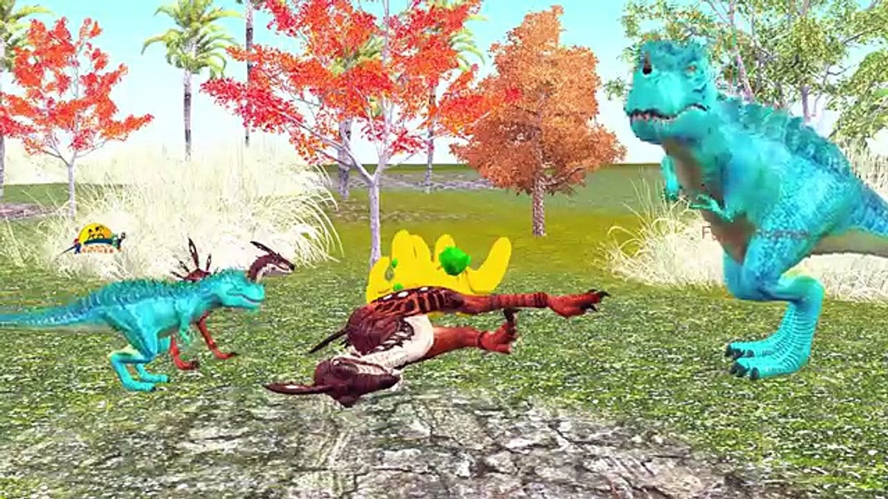 Cartoon Dinosaurs Cycling And Tyrannosaurs Fighting 3D Animations Short Film For Children