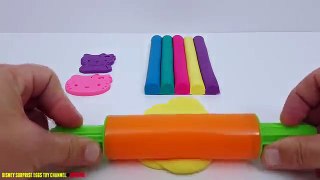 Fun Learning Colours Glitter Play Dough Hello Kitty & Miffy Rabbit Cookie Cutters creative