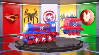 Thomas Train Superhero Colors for Children | Fun Heroes | Learning Video for Toddlers