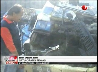 2 Truk Tabrakan di Tol Cipularang, 1 Orang Tewas