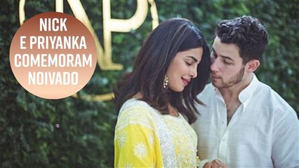 Nick Jonas e Priyanka Chopra comemoram noivado na Índia