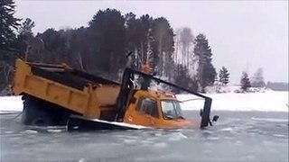 Truck thru ice