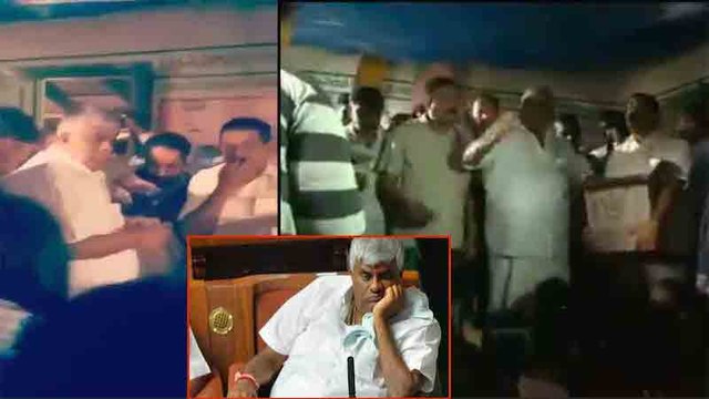 Karnataka minister throws biscuit packets at flood victims in relief camp video goes viral