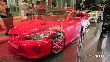 Lexus LFA first one on Dubais road + Bugatti Veyron Pegaso + Ferrari F12 Berlinetta