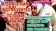 A revert Christian lady asking how to deal with her non muslim parents and if she has Sinned by disobeying them?