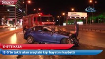 İstanbul’da feci kaza! Taklalar attı
